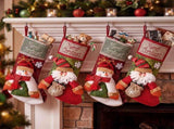 Jingle Jollys 4PCS Christmas Stockings Large 3D Plush Santa Snowman 43.5cm Christmas Decor for XM-F-STOCKING-3D01-2PCX2