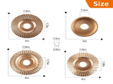 5PCS Angle Grinder Wood Carving Disc Set, Polishing Wheel Pad Sanding Disc for Wood, Stump Grinder V1107-146-91425