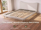 Artiss King Bed Frame with Boucle Headboard, Beige, 300kg Capacity BFRAME-H-DORA-K-BG-ABC