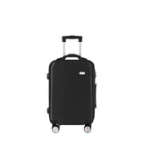 20" Digital Weighing Scale and USB Charging Port Lightweight Carry-on Luggage Suitcase Black V915-FB3001-S-BK