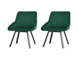 Artiss Dining Chairs Set of 2 Velvet Swivel Base Green DINING-B-C03-VEL-GNX2