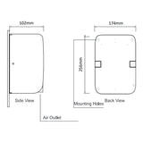 Compact Hand Dryer 700W - ABS Matte Black V959-DAHD0061-B