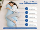 Pea Pod Shape Body Pillow for Adults Full-Body Support Side Sleeper Pillow, Pregnancy Back Pain V1107-CS-BSMBZ2