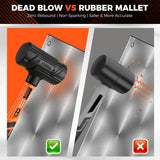 HORUSDY 4PCS Dead Blow Hammer Set Steel Shot Non-Slip Grip Carpentry & Tile V465-88092