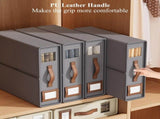CARLA HOME Bed Sheet Organizer Set of 4 with Handle & Window for Covers, Pillowcases, Blankets, V178-36300