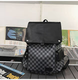 Leisure Leather Backpack Style Double Shoulder Bag Multi functional Backpack University Schoolbag V1192-AZ-W-16381