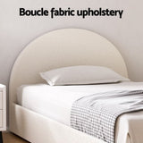 Artiss Bed Frame Gas Lift Strorage Beds Base Platform Boucle Fabric King Single ELLA BFRAME-G-ELLA-KS-BG-ABC