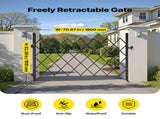 Single Folding Security Gate, Lockable Scissor Gate with 360 degree Swivel Casters, Outdoor V952-GZDZDAQM63398ECAH001V0