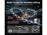 Manual Lever Chain Hoist, 1/2T 500KG Capacity Heavy Duty Come Along, 6M Lift G80 Alloy Steel Chain V952-MNKSBHLHL12T4FWVW001V0