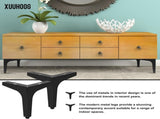 6 Inch Metal Furniture Legs - Set of 4 Modern Iron Diamond Triangle Feet, Black, for Sofa, Cabinet, V1259-DP01-A-3168