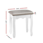 Artiss Dressing Table Stool Velvet Grey DRESS-D-STOOL-GY