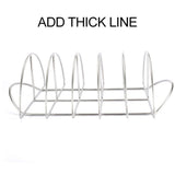 Stainless Steel Barbecue Bracket Rib Rack Barbecue Grilling Rack Non Stick Beef Steak Holder for V1294-YM0714-10331275