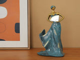 Dancing Girl Figurines Wine Holder Statue Synthetic Resin Wine Bottle Rack Stand for Bar Counter V1294-YM0716-3117220165311