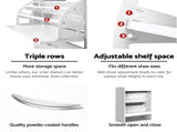 Artiss 2x Shoe Cabinet Storage Organiser 2 Flip Drawer White FURNI-SHOE-3D2-WHX2
