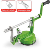 Green 3-in-1 Apple Peeler Slicer and Corer - Manual Hand Crank Fruit Peeling Machine with Strong V888-ELOSUNG56352