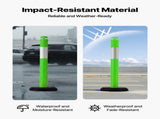 3 Pack Traffic Delineator Posts, 1140 mm Traffic Safety Cones with Fillable Base and Reflective V952-TCDZJTJSZLS4LWRAR001V0