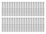 50PCS 1/8 Inch Drill Bits High Speed Steel Spiral Saw Bit Set for Wood and Plastic Cutting Silver V1294-YM0901-3114240123411