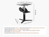 Bench Grinder Stand, Bench Grinder Vise Floor Pedestal with 31.5 x 25.4 cm Mounting Plate, V952-TSMCDZYZXZTGXLTSR001V0