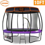 Kahuna Trampoline 10 ft with Roof - Purple TRA-KAH-10-PU-RF