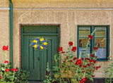 Christmas Wreath,Front Wreath Yellow And Blue Wreath Spring Summer Farmhouse Wreath For Front V1192-AZ-W-28046