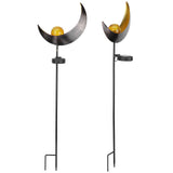 2pcs Solar Moon Lamp Waterproof Garden LED Light Decor Metal Outdoor Lawn Flame Lanterns V1294-YM0901-3111200242011