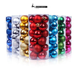 24 Count Shiny Plastic Christmas Decor Baubles, Pink 8cm Hanging Spheres to Embellish Christmas Tree V1221-XM-LB4772-ZS118