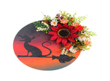 Halloween Moon Cat Garland Halloween Wreath Hanging Decoration for Halloween Party Home Farmhouse V1294-YM0718-220908FB03-4