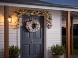 Christabelle Snowy Dorset Pine Christmas 2pc Set 61cm Christmas Wreath and Garland with LED Lig CMB-WFLSD-WG