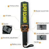 Hand-Held Metal Detector - 60Mm Detection Distance PRL-7040-TD-S