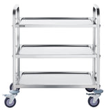 VEVOR Stainless Steel Cart, 3 Layers Lab Utility Cart 181 kg Weight Capacity, Medical Cart with V952-SYSSTCFB20134R3PNV0