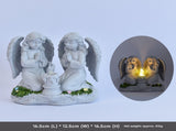 Solar Resin Praying Angel Garden Light - Outdoor Waterproof Angel Statue with Warm Solar Lantern, V888-ELOSUNG55520