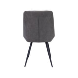 Helenium Dining Chair Set of 2 Fabric Seat with Metal Frame - Graphite V315-VOD-GATS-02-2PC-KIT