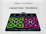 Kids Dual Player Interactive Electronic Dance Mat - Extra Large 105x90cm Anti-Slip Music Game Pad V888-ELOSUNG39913