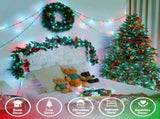 LED White Christmas Lights Outdoor, String Lights Plug in Extendable, 8 Modes Christmas Tree V1107-124-99180-RED-100M1000
