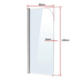 180 Degree Pivot Door 6mm Safety Glass Bath Shower Screen 900x1400mm By Della Francesca V63-829021