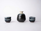 Sake Set for Four 330ml Ink Glaze V637-C1090