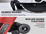 BAUMR-AG 2400W Electric Concrete Saw 355mm Demolition Cutter Wet Dry Demo Tool Circular Cutting V219-CONSAWBMRAE75