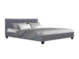 Artiss Bed Frame Double Size Grey VANKE BFRAME-E-VANKE-D-GY-AB