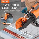Electric Concrete Saw, 7 in Circular Saw Cutter, 2000 W High Power with Max. 2.5 in Cutting Depth, V952-DDHNTJ1600W7G3JFXV3