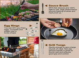 14PCS Griddle Accessories Kit, Flat Top Grill Accessories Set for Blackstone and Camp Chef, Grill V1188-MS-825-001