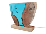 Diver Night Light Colorful LED Wooden Resin Ocean Bedside Lamp Desktop Art Ornament For Office V1294-YM0901-3119250009711