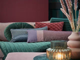 KAAT Amsterdam Meja Green Reversible Oblong Filled Cushion 30cm x 50cm V442-HIN-CUSHION-MEJA-GREEN-RE