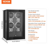 Watch Winder, Watch Winder for 4 Men's and Women's Automatic Watches, with 4 Super Quiet Japanese V952-SBZDSLH4Z000JJWPBV3