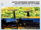 Solar Powered Pathway Lights with PET Laminated Monocrystalline Panel, NiMH Battery, and Black V1341-ZY-QWKSUGCK-8PCS-3000KWARMWHITE