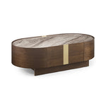 Coffee Table MDF Board Melamine Interior Ample Storage in Dark Walnut colour V43-CT-VNS