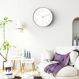 Minimalist Wall Clock Modern Silent Wall Clock, Silent Quartz Movement V1237-ZY-203-1481
