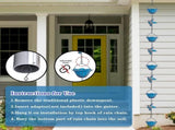 2.4M Rain, Hummingbird Rains for Outside, Copper Rain Bell Decorative Rain Catcher V1192-AZ-W-0165