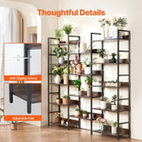 VEVOR Metal Bookshelf Rustic Bookshelf 14-Tier for Living room Bedroom & Office V952-JSSJZFXJSM14F3DI3V0