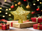 LED Christmas Tree Top Projection Light Shiny Gold Christmas Tree Top Decoration with 5 Slides V1294-YM0901-L6886-1