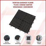 Vented Garage Floor Tiles Snow Water Drainage 30x30cm V63-841661